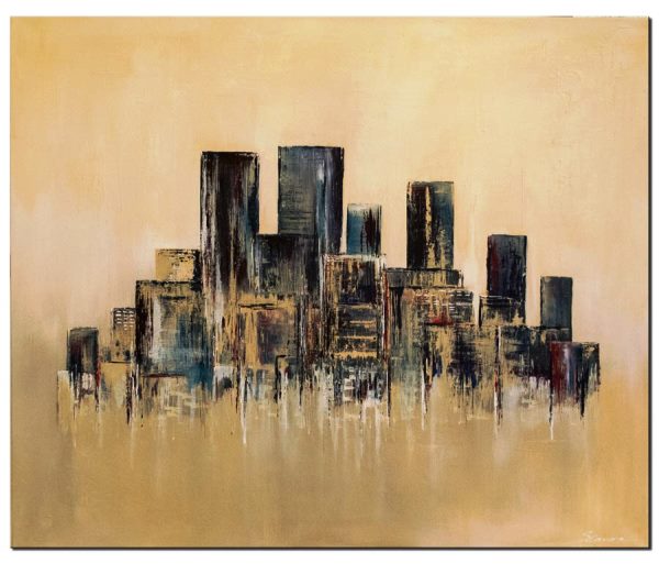 Das moderne Wandbild City Urban Stile ist ein handgemaltes Original