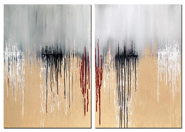 Bei Wandbild abstrakt Tears on Horizon handelt es sich um ein handgemaltes Original